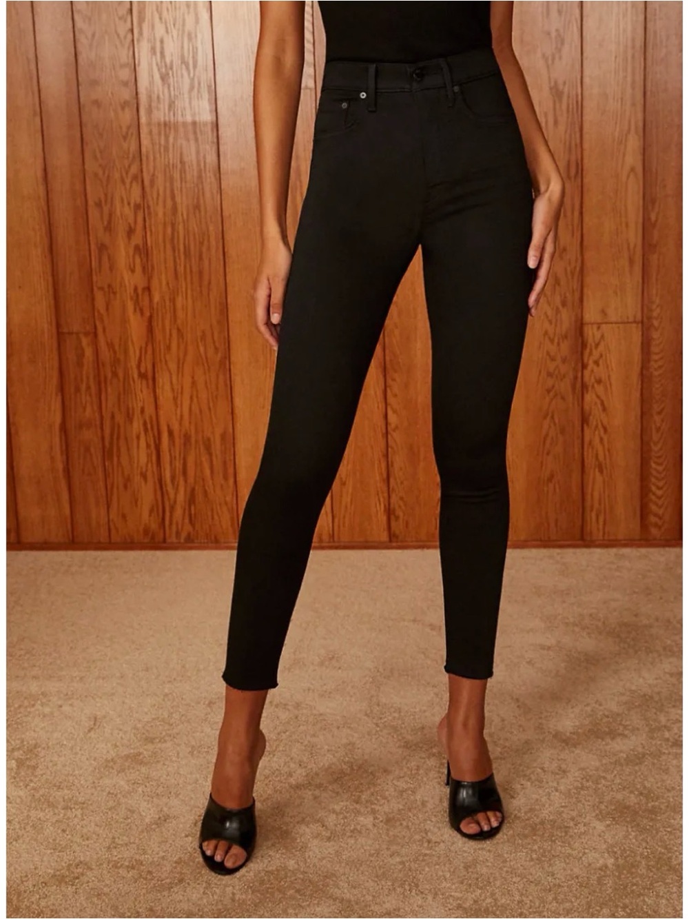 Aritzia Denim Forum The Lola 26L Black comfortable jeans with stretch size 29